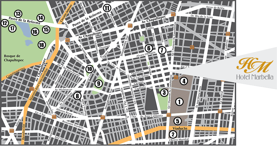 Mapa de Ubicación Hotel Marbella México